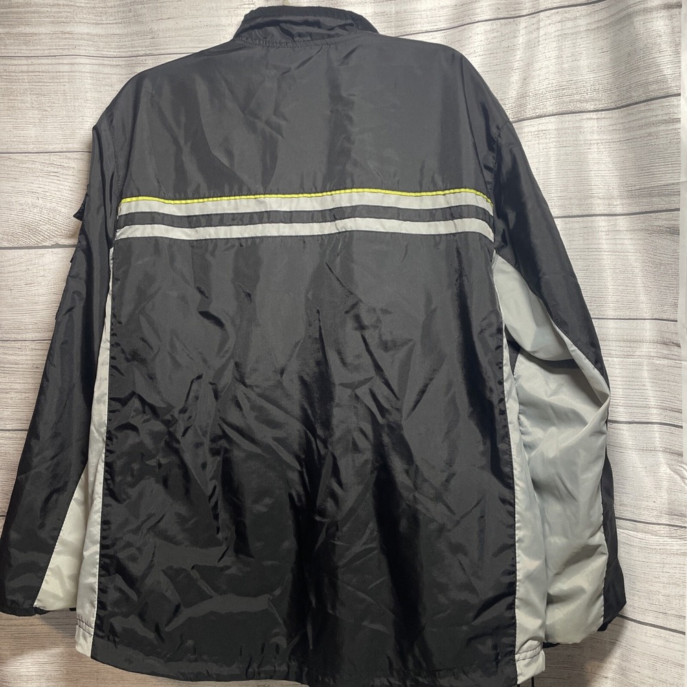 VTG Starter Windbreaker Mens MED Nylon Track Jacket Black Full Zip‎ Mesh Lining - Picture 5 of 7